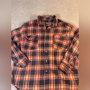Canyon Creek red & black plaid flannel shirt 0086